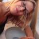 In one of her best clips yet, an attractive blonde woman tells us how she can barely hold it anymore and proceeds to take a massively long shit into a toilet. Poop action is visible from between the legs. Amazing product! 720P HD. About 4.5 minutes.